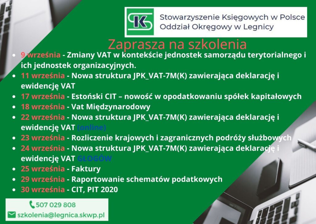 Szkolenia i kursy SKwP Legnica wrzesień