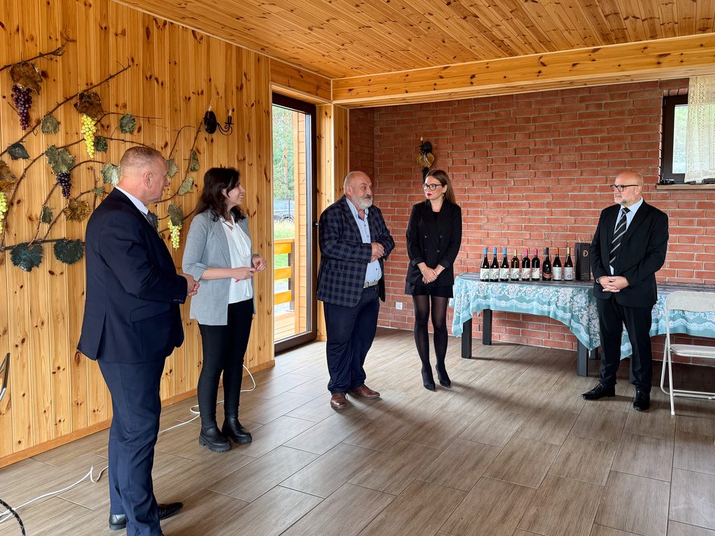 ludzie, stoją, rozmawiają