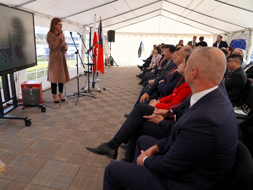 kobieta przemawia przez mikrofon