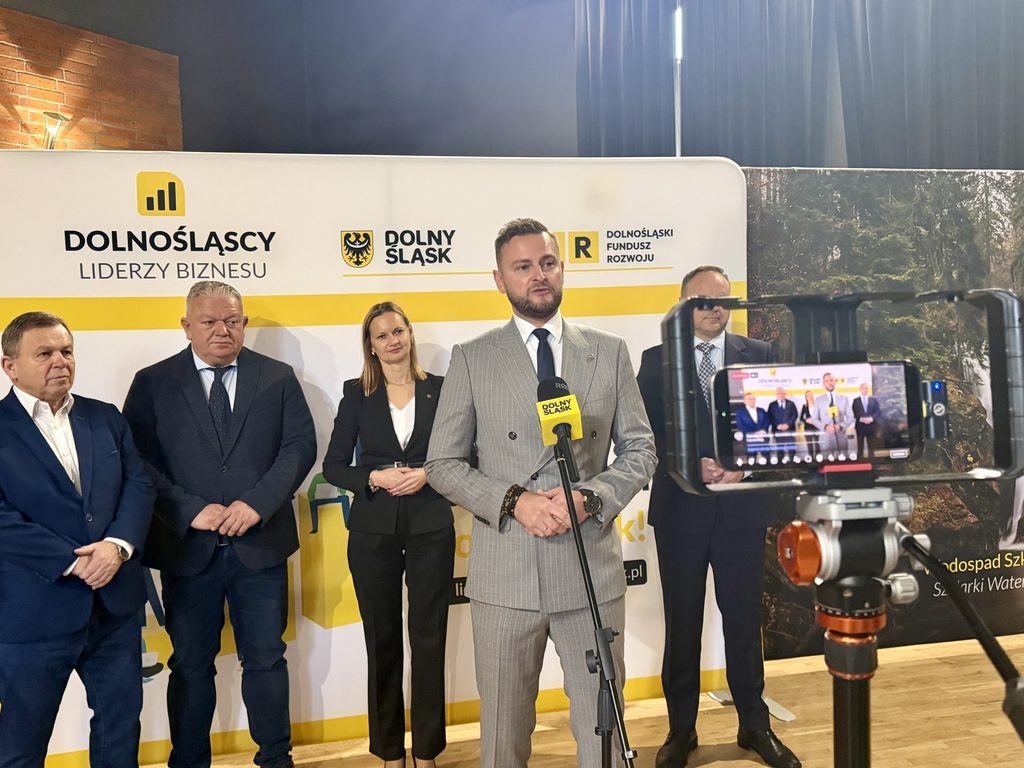 konferencja prasowa, mężczyzna przemawia